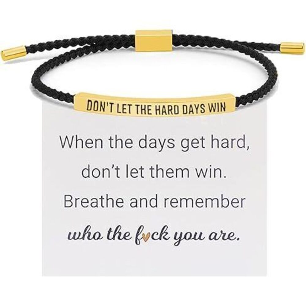 Dont Let The Hard Days Win Bracelet For Women Adjustable Handmade Braided